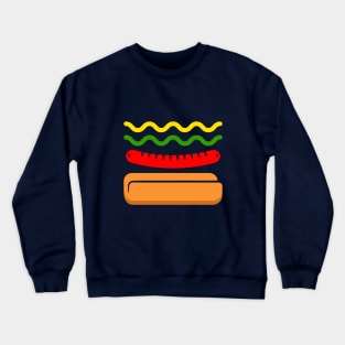 New England 'Square Bun Dog' Baseball Fan T-Shirt: Show Your Boston Pride with a Unique Hot Dog Baseball Design! Crewneck Sweatshirt